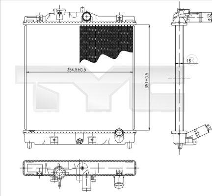 TYC 712-0051 - Radiator, engine cooling autospares.lv