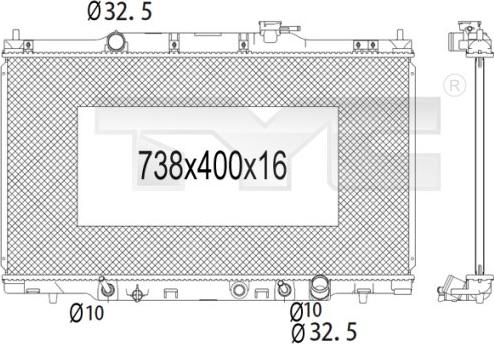 TYC 712-1006 - Radiator, engine cooling autospares.lv