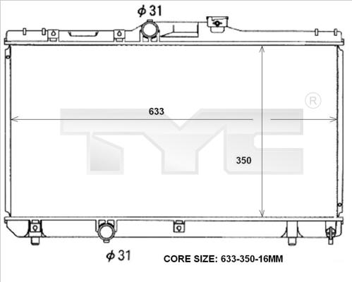 TYC 736-0047 - Radiator, engine cooling autospares.lv