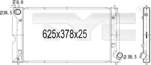 TYC 736-1014 - Radiator, engine cooling autospares.lv