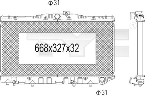 TYC 736-1030 - Radiator, engine cooling autospares.lv