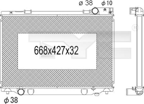 TYC 736-1031 - Radiator, engine cooling autospares.lv