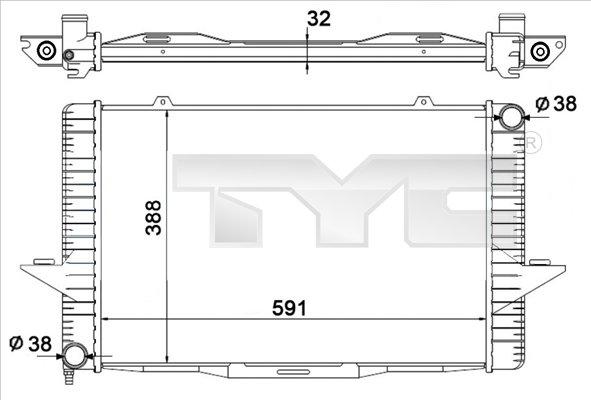 TYC 738-0001 - Radiator, engine cooling autospares.lv