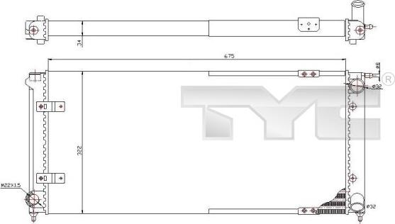 TYC 737-0059 - Radiator, engine cooling autospares.lv