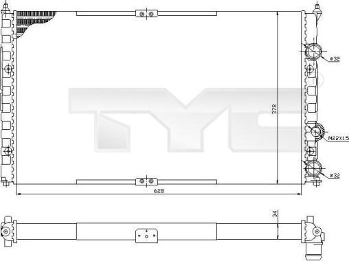 TYC 737-0057 - Radiator, engine cooling autospares.lv