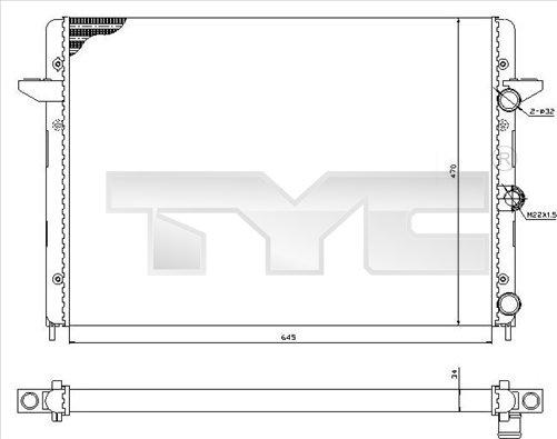 TYC 737-0005 - Radiator, engine cooling autospares.lv