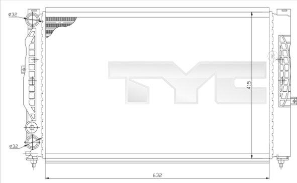 TYC 737-0007 - Radiator, engine cooling autospares.lv