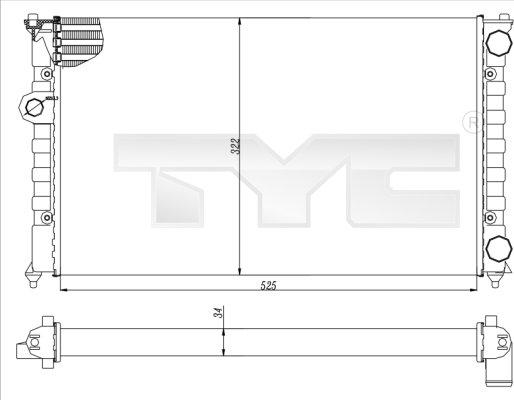 TYC 737-0016 - Radiator, engine cooling autospares.lv