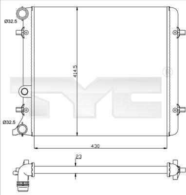 TYC 737-0010 - Radiator, engine cooling autospares.lv