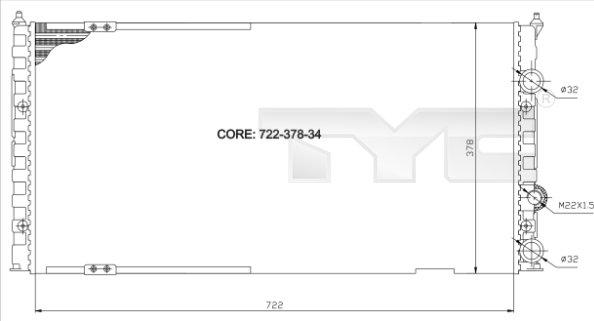 TYC 737-0011 - Radiator, engine cooling autospares.lv