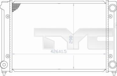 TYC 737-0018 - Radiator, engine cooling autospares.lv