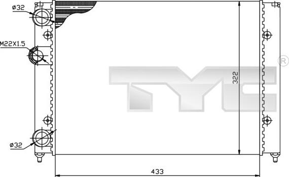 TYC 737-0039 - Radiator, engine cooling autospares.lv