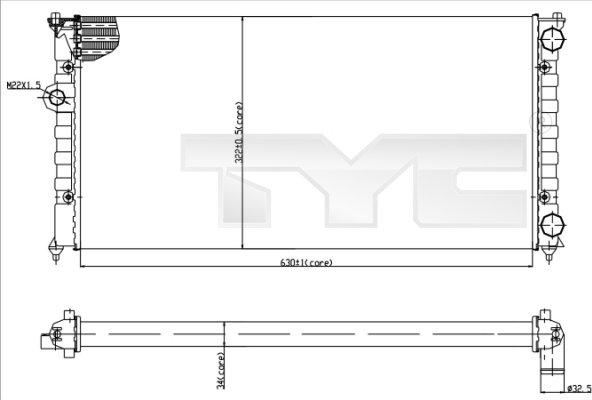 TYC 737-0029 - Radiator, engine cooling autospares.lv