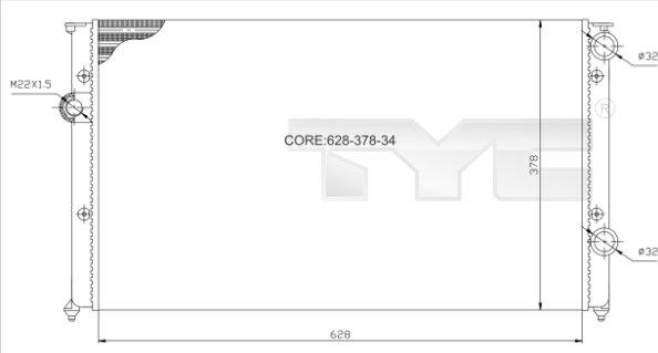 TYC 737-0026 - Radiator, engine cooling autospares.lv