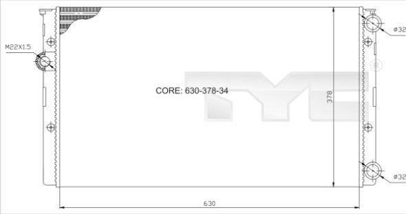 TYC 737-0027 - Radiator, engine cooling autospares.lv