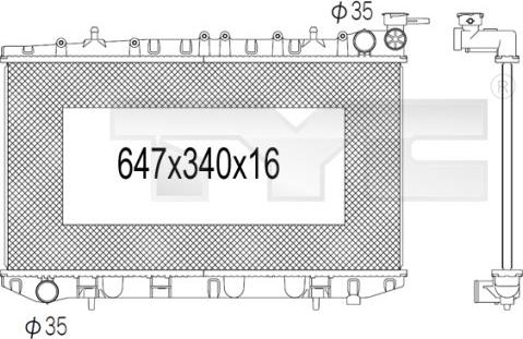 TYC 724-1012 - Radiator, engine cooling autospares.lv