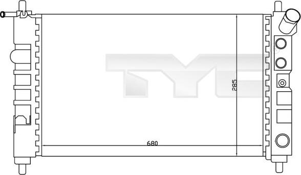 TYC 725-0005 - Radiator, engine cooling autospares.lv