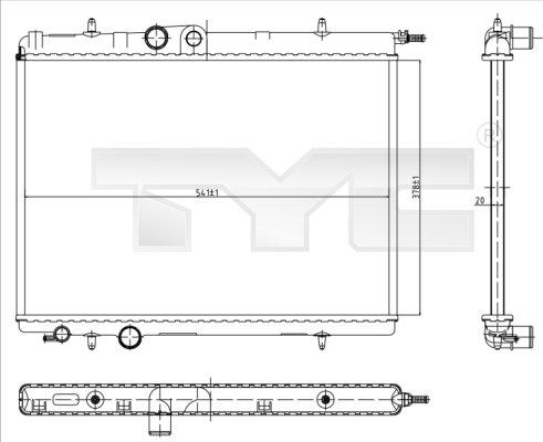 TYC 726-0007 - Radiator, engine cooling autospares.lv