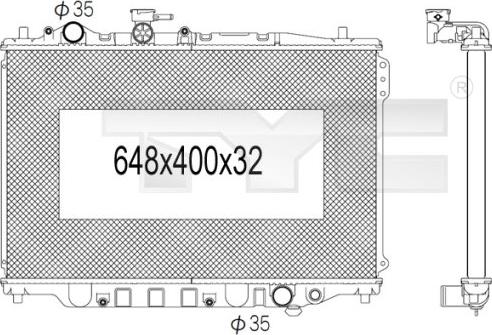 TYC 720-1011 - Radiator, engine cooling autospares.lv