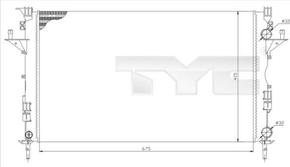 TYC 728-0049-R - Radiator, engine cooling autospares.lv