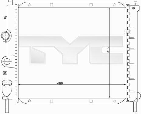 TYC 728-0008-R - Radiator, engine cooling autospares.lv