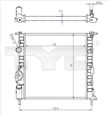 TYC 728-0013-R - Radiator, engine cooling autospares.lv