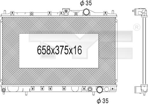 TYC 723-1001 - Radiator, engine cooling autospares.lv