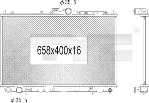 TYC 723-1010 - Radiator, engine cooling autospares.lv