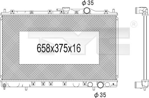 TYC 723-1012 - Radiator, engine cooling autospares.lv