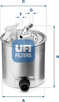 UFI 55.392.00 - Fuel filter autospares.lv
