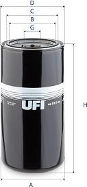 UFI 86.011.00 - Filter, operating hydraulics autospares.lv
