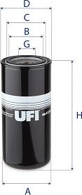 UFI 80.137.00 - Filter, operating hydraulics autospares.lv