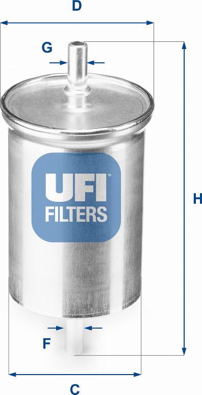 UFI 31.923.00 - Fuel filter autospares.lv