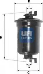 UFI 31.598.00 - Fuel filter autospares.lv