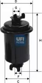 UFI 31.629.00 - Fuel filter autospares.lv