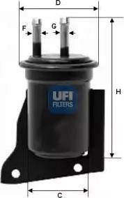 UFI 31.542.00 - Fuel filter autospares.lv