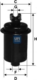 UFI 31.551.00 - Fuel filter autospares.lv