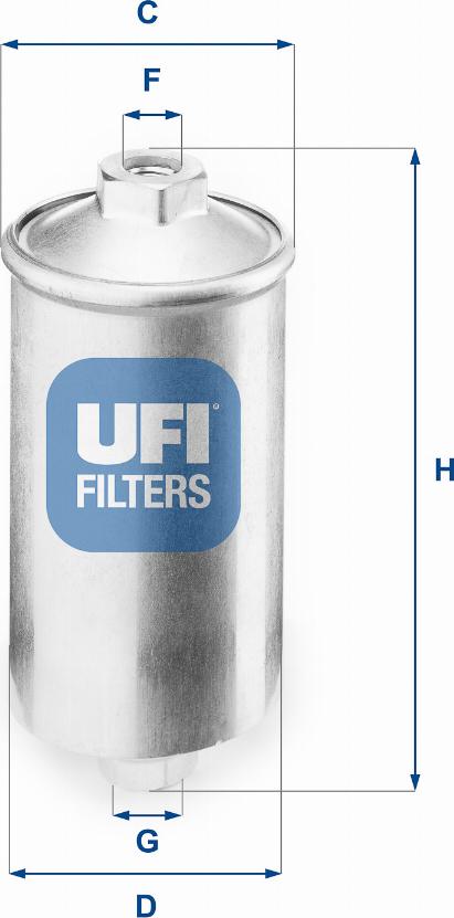 UFI 31.504.00 - Fuel filter autospares.lv