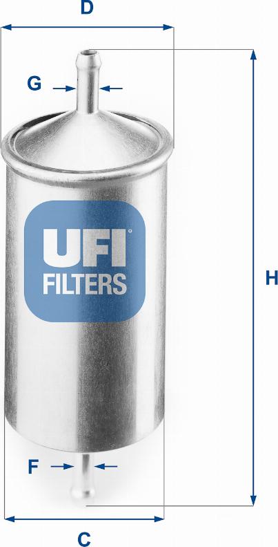 UFI 31.501.00 - Fuel filter autospares.lv