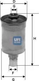 UFI 31.511.00 - Fuel filter autospares.lv