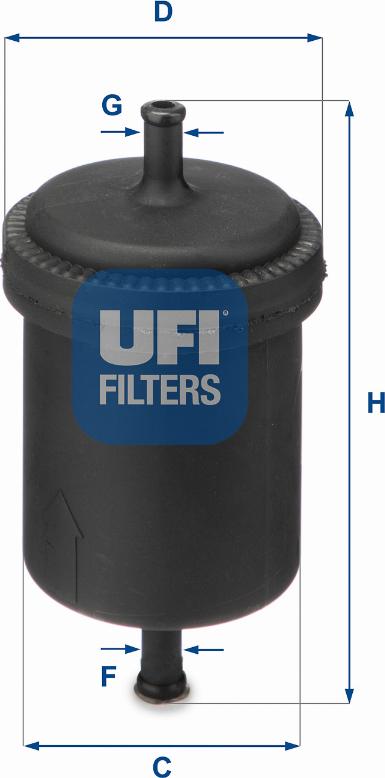 UFI 31.512.00 - Fuel filter autospares.lv