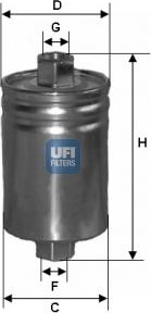 UFI 31.589.00 - Fuel filter autospares.lv