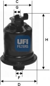 UFI 31.592.00 - Fuel filter autospares.lv