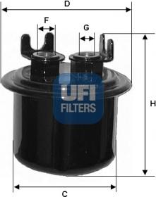 UFI 31.539.00 - Fuel filter autospares.lv