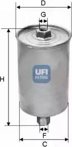 UFI 31.571.00 - Fuel filter autospares.lv