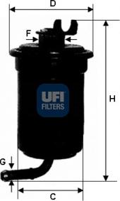 UFI 31.695.00 - Fuel filter autospares.lv