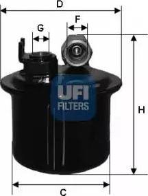 UFI 31.698.00 - Fuel filter autospares.lv