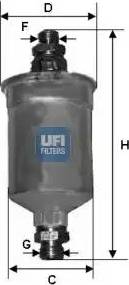 UFI 31.658.00 - Fuel filter autospares.lv