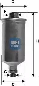 UFI 31.661.00 - Fuel filter autospares.lv