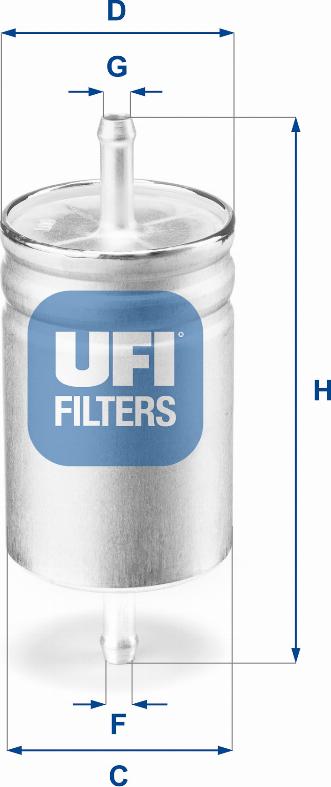 UFI 31.611.00 - Fuel filter autospares.lv
